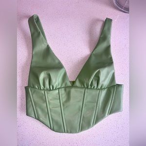 Ruby and Jenna light green leather top NEVER BEEN WORN